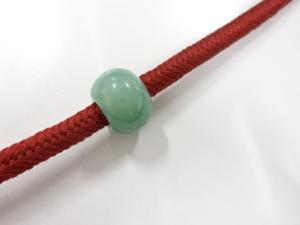 未使用品　天然石帯留め・正絹手組帯締めセット